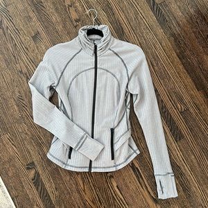 Lululemon define jacket. Size 6. Light grey herringbone color. EUC
